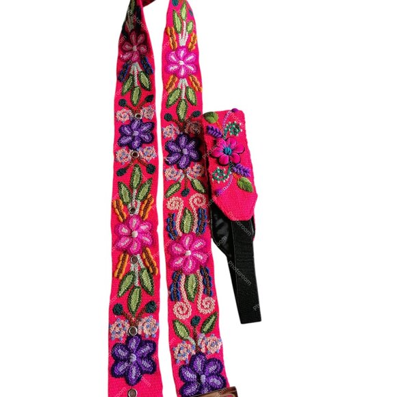 Andean Cordillera Wool Woven Headband Belt Set